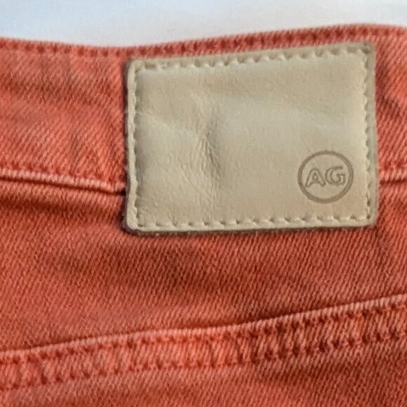 AG Adriano Goldschmied Denim Size 27R Burnt Orange Frayed Hem Shorts - Picture 7 of 12